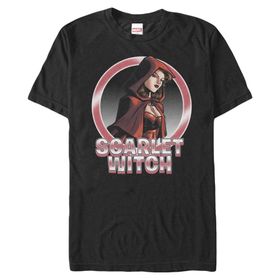 Marvel Big & Tall Klasik Scarlet Circles Üst Kısa Kollu Siyah Erkek T-shirt