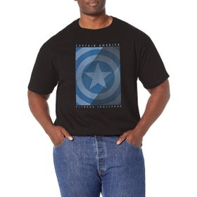 Marvel Big & Tall Klasik Shield Camp Black Erkek T-shirt