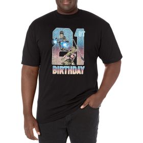 Marvel Big & Tall Klasik Shuri Okoye 21th Bday Black Erkek T-shirt