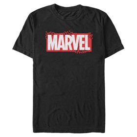 Marvel Big & Tall Klasik Small Blocks Black Erkek T-shirt