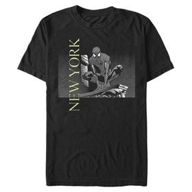 Marvel Big & Tall Klasik Spidey Ny Black Erkek T-shirt