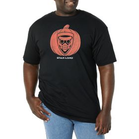 Marvel Big & Tall Klasik Starlord Pumpkin Black Erkek T-shirt