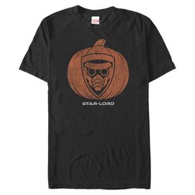 Marvel Big & Tall Klasik Starlord Pumpkin Black Erkek T-shirt
