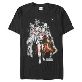 Marvel Big & Tall Klasik Strange Time Black Erkek T-shirt