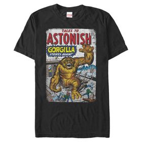 Marvel Big & Tall Klasik the Gorgilla Üst Kısa Kollu Siyah Erkek T-shirt