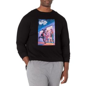Marvel Big & Tall Klasik the Wasp Üst Kısa Kollu Siyah Erkek T-shirt