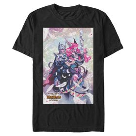 Marvel Big & Tall Klasik Thor Dec18 Üst Kısa Kollu Siyah Erkek T-shirt