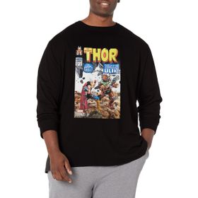 Marvel Big & Tall Klasik Thor Elemental Üst Kısa Kollu Siyah Erkek T-shirt