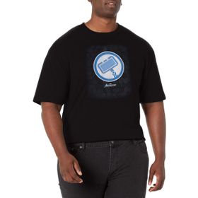 Marvel Big & Tall Klasik Thor Hex Black Erkek T-shirt