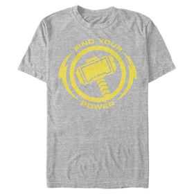 Marvel Big & Tall Klasik Thor Power Üst Kısa Kollu Athletic Heather Erkek T-shirt