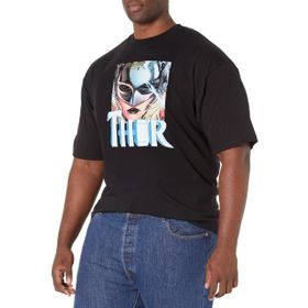 Marvel Big & Tall Klasik Thor Rocks Black Erkek T-shirt