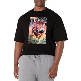 Marvel Big & Tall Klasik Typhoid Fever Spider-Man Oct18 Üst Kısa Kollu Siyah Erkek T-shirt