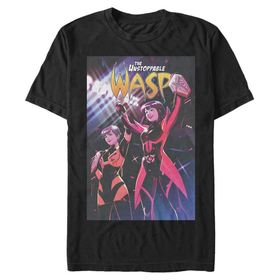Marvel Big & Tall Klasik Unspoppable Wasp Nov18 Üst Kısa Kollu Siyah Erkek T-shirt