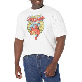Marvel Big & Tall Klasik Urban Hero Üst Kısa Kollu Beyaz Erkek T-shirt