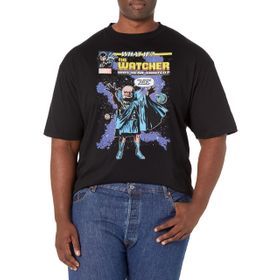 Marvel Big & Tall Klasik Wi the Watcher was Nearsighted Üst Kısa Kollu Siyah Erkek T-shirt