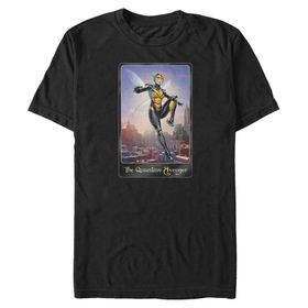 Marvel Big & Tall Klasik Winsome Wasp Üst Kısa Kollu Siyah Erkek T-shirt
