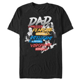 Marvel Big & Tall Klasik X-dad Üst Kısa Kollu Siyah Erkek T-shirt
