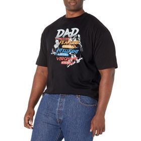 Marvel Big & Tall Klasik X-dad Üst Kısa Kollu Siyah Erkek T-shirt