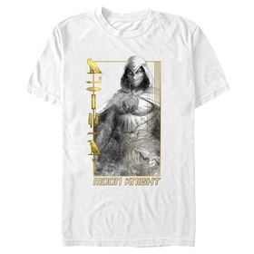 Marvel Big & Tall Knight Moon is Bright Üst Kısa Kollu Beyaz Erkek T-shirt