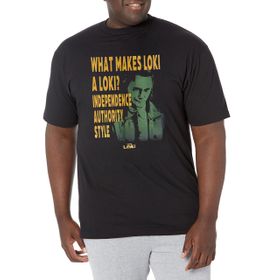 Marvel Big & Tall Lady Loki Black Erkek T-shirt