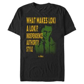 Marvel Big & Tall Lady Loki Black Erkek T-shirt