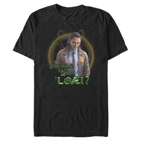 Marvel Big & Tall Loki Black Erkek T-shirt