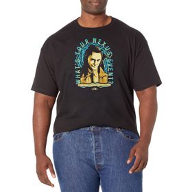 Marvel Big & Tall Loki Clocks Ticking Üst Kısa Kollu Siyah Erkek T-shirt