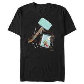 Marvel Big & Tall Loki Frog Thor Üst Kısa Kollu Siyah Erkek T-shirt