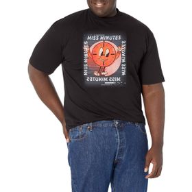 Marvel Big & Tall Loki Glitch Ms Minutes Üst Kısa Kollu Siyah Erkek T-shirt