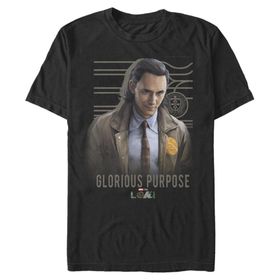 Marvel Big & Tall Loki Glorious Purpose Üst Kısa Kollu Siyah Erkek T-shirt