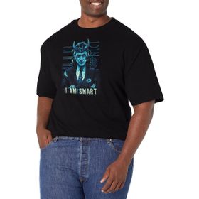 Marvel Big & Tall Loki I Am Smart Üst Kısa Kollu Siyah Erkek T-shirt