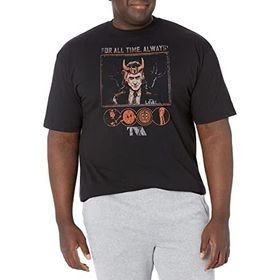 Marvel Big & Tall Loki Mischeviously Contained Üst Kısa Kollu Siyah Erkek T-shirt