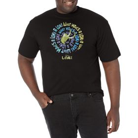 Marvel Big & Tall Loki So Many Times Üst Kısa Kollu Siyah Erkek T-shirt