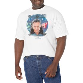Marvel Big & Tall Loki Surprise Trio Üst Kısa Kollu Beyaz Erkek T-shirt