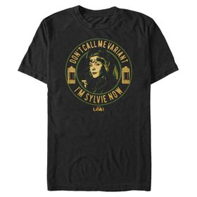 Marvel Big & Tall Loki Sylvie Aka Enchantres Üst Kısa Kollu Siyah Erkek T-shirt