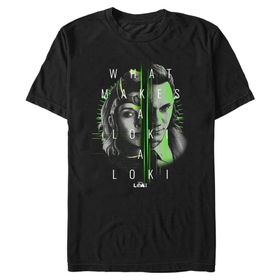 Marvel Big & Tall Loki Sylvie Portre Üst Kısa Kollu Siyah Erkek T-shirt