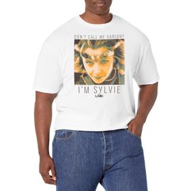Marvel Big & Tall Loki Sylvie Speaks Üst Kısa Kollu Beyaz Erkek T-shirt