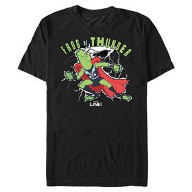 Marvel Big & Tall Loki Throg Üst Kısa Kollu Siyah Erkek T-shirt