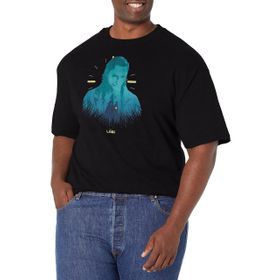 Marvel Big & Tall Loki Üst Kısa Kollu Siyah Erkek T-shirt