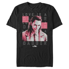 Marvel Big & Tall Loki Üst Kısa Kollu Siyah Erkek T-shirt