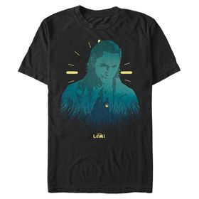 Marvel Big & Tall Loki Üst Kısa Kollu Siyah Erkek T-shirt