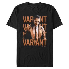 Marvel Big & Tall Loki Variant Poster Black Erkek T-shirt
