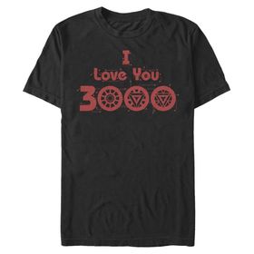 Marvel Big & Tall Love Circuits Black Erkek T-shirt