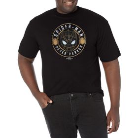 Marvel Big & Tall Man: No Way Home Spider Afiş Üst Kısa Kollu Siyah Erkek T-shirt