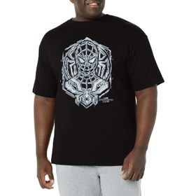 Marvel Big & Tall Man: No Way Home Spider Linos Üst Kısa Kollu Siyah Erkek T-shirt