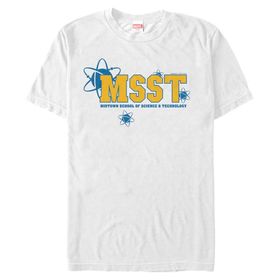 Marvel Big & Tall Midtown School of Science Üst Kısa Kollu Beyaz Erkek T-shirt