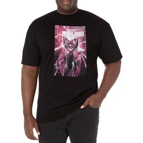 Marvel Big & Tall Molten Man Melt Üst Kısa Kollu Siyah Erkek T-shirt