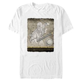 Marvel Big & Tall Moon Knight Mrknight Scroll Fragment Üst Kısa Kollu Beyaz Erkek T-shirt