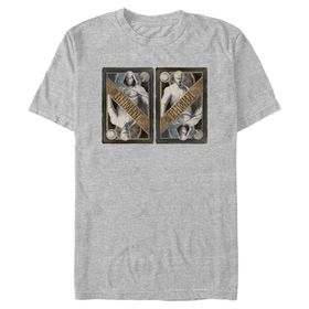 Marvel Big & Tall Moon Knight Playing Card Side Üst Kısa Kollu Athletic Heather Erkek T-shirt