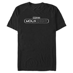 Marvel Big & Tall Moon Knight Siyah Logolu Üst Kısa Kollu Beyaz Erkek T-shirt